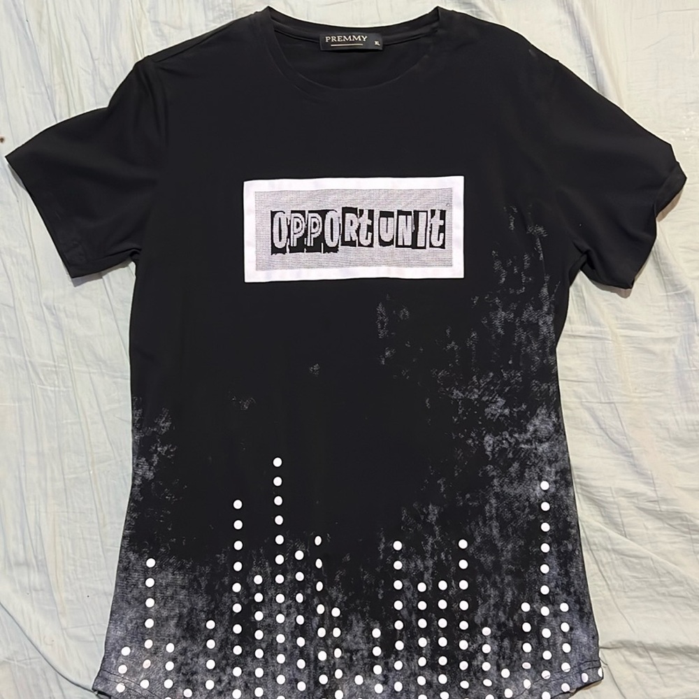 Price is firm ..Black with gray and white poker dots
